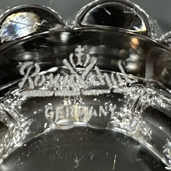 Rosenthal Carrousel Lead Crystal Bowl Round 6" Heavy Glass EUC vintage - Picture 3 of 3
